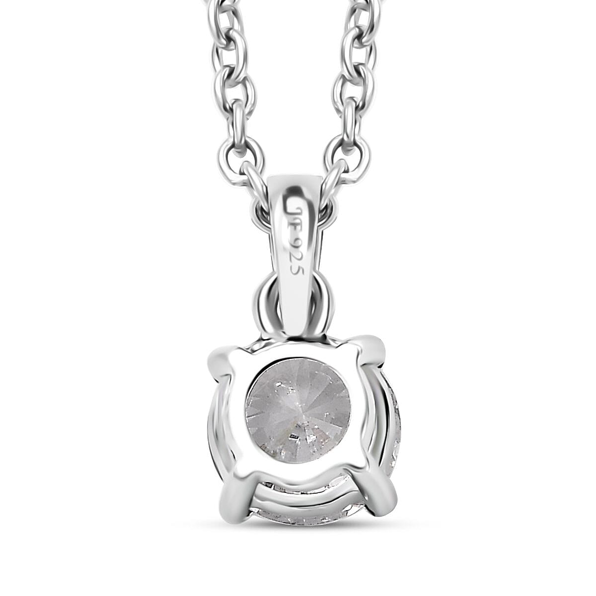 J Francis Embellished with Zirconia by Swarovski 3.25 ctw Solitaire Ring (Size 9.0), Pendant in Rhodium Over Sterling Silver with Stainless Steel Necklace 20 Inches image number 8