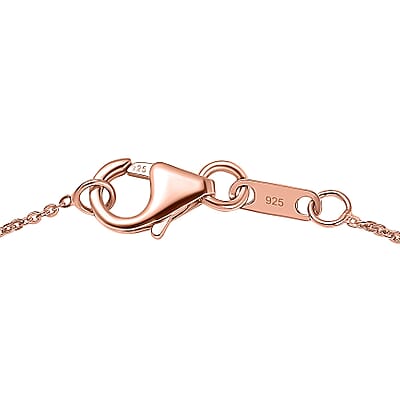 D'Joy Natural Champagne Diamond 1.00 ctw Starlight Pendant Necklace in 18K Vermeil Rose Gold Over Sterling Silver 20 Inches