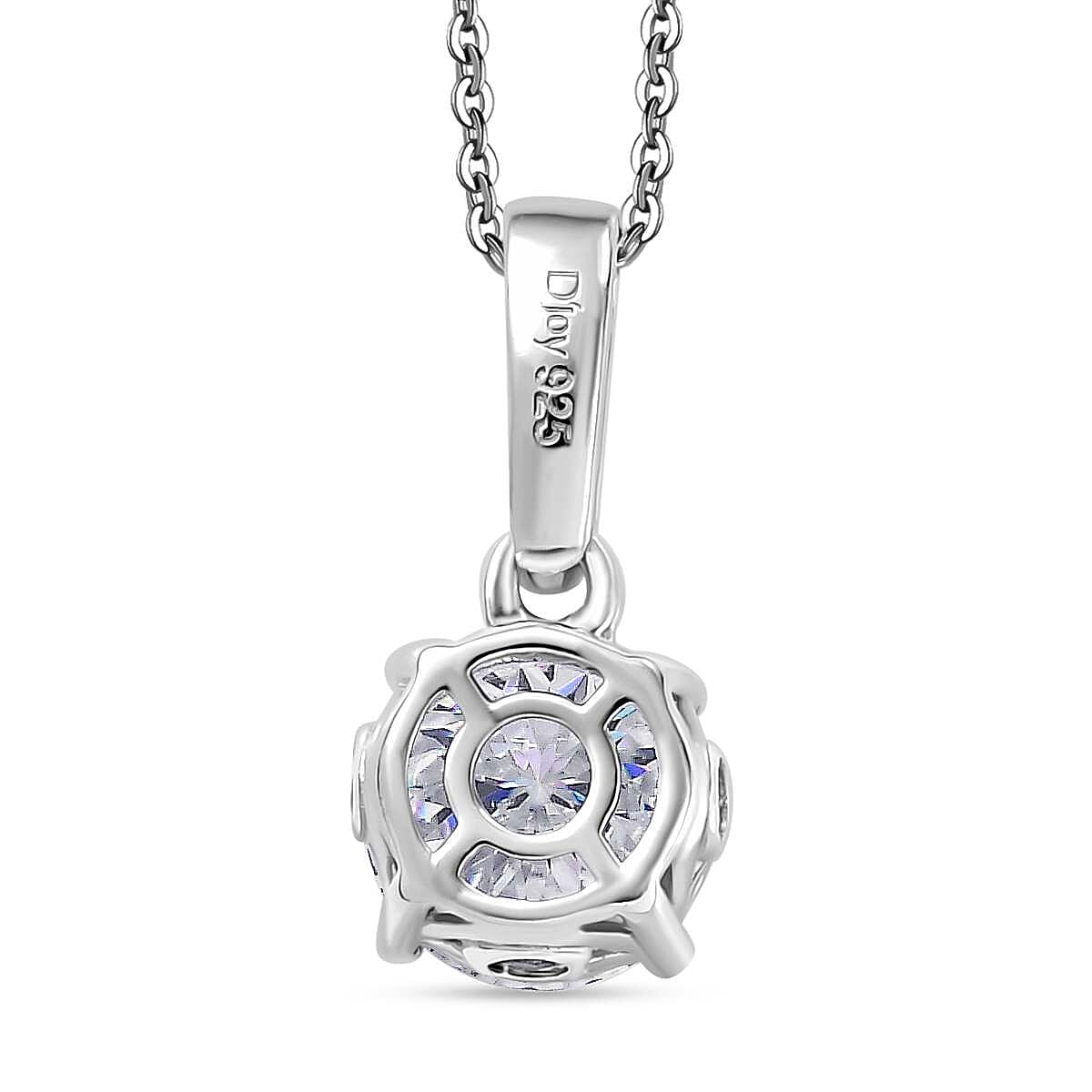 120 Facet Strontium Titanate and Multi Gemstone 3.20 ctw Starlight Pendant Necklace in Rhodium Over Sterling Silver 20 Inches image number 4