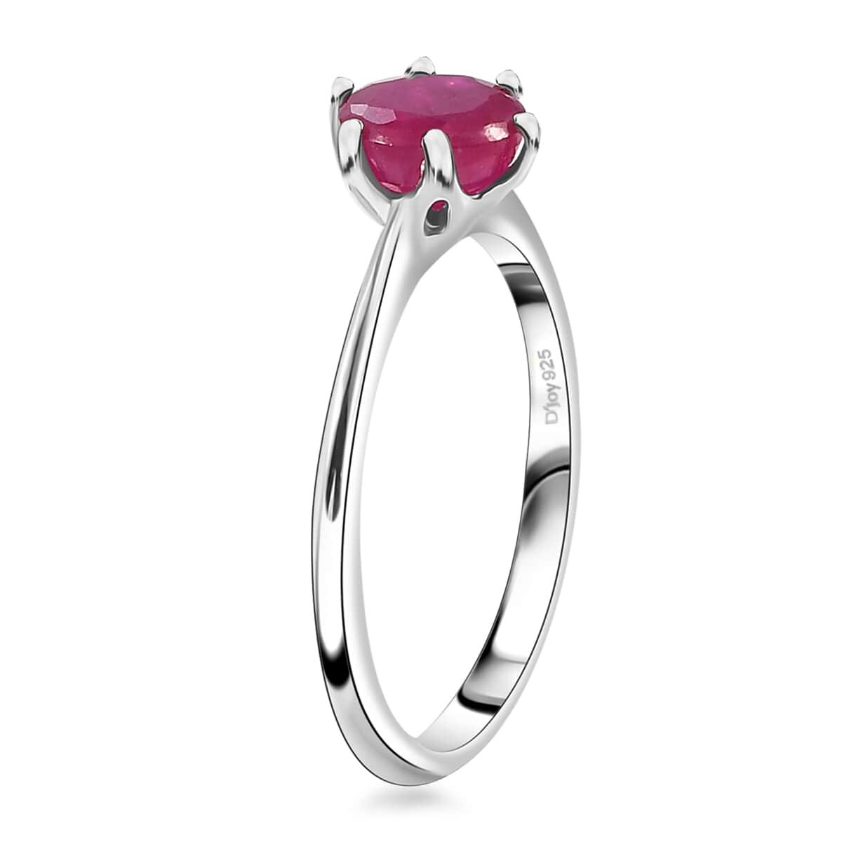 Niassa Ruby (FF) 4.25 ctw Solitaire Ring (Size 5.0), Stud Earrings and Pendant in Sterling Silver image number 4