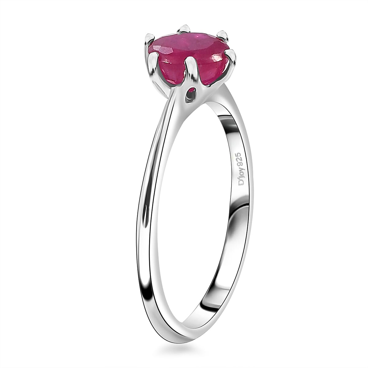 Niassa Ruby (FF) 4.25 ctw Solitaire Ring (Size 7.0), Stud Earrings and Pendant without Chain in Sterling Silver image number 4