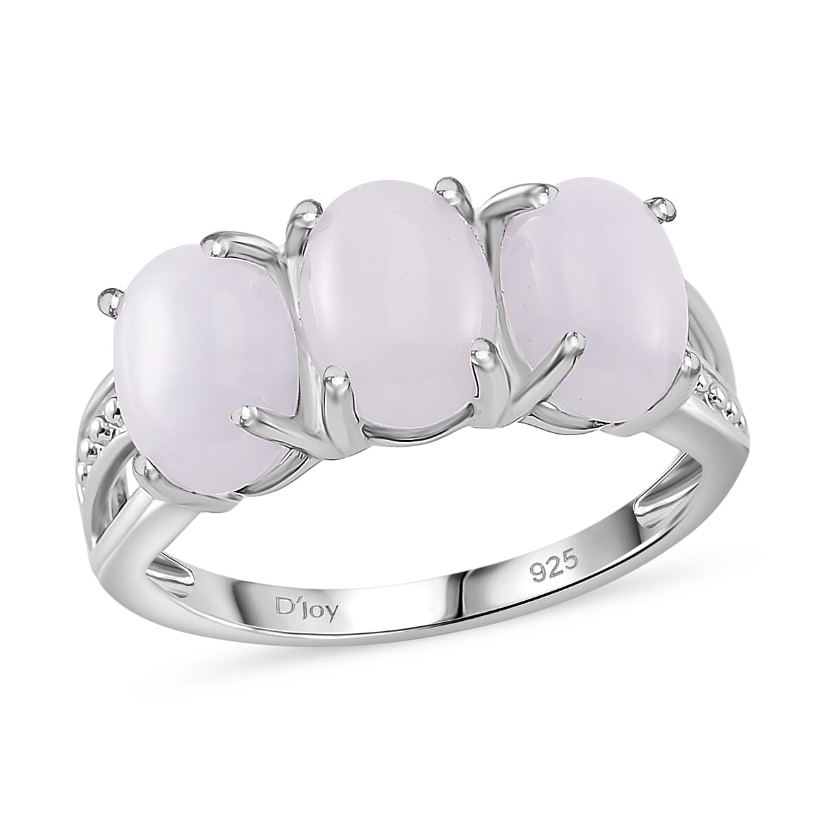 Natural Jade 12.80 ctw Stud Earrings, 3 Stone Ring (Size 6.0) and Pendant in Rhodium Over Sterling Silver with Stainless Steel Necklace 20 Inches image number 2