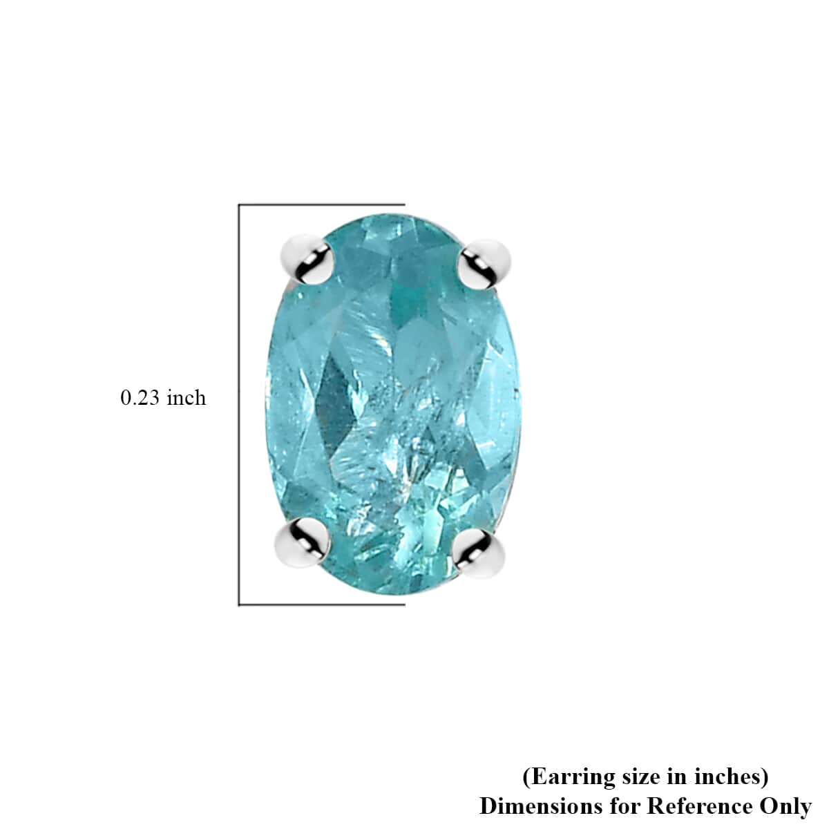 Set of 3 Madagascar Lagoon and Yellow Apatite, Betroka Blue Apatite 2.90 ctw Solitaire Stud Earrings in Rhodium Over Sterling Silver image number 4