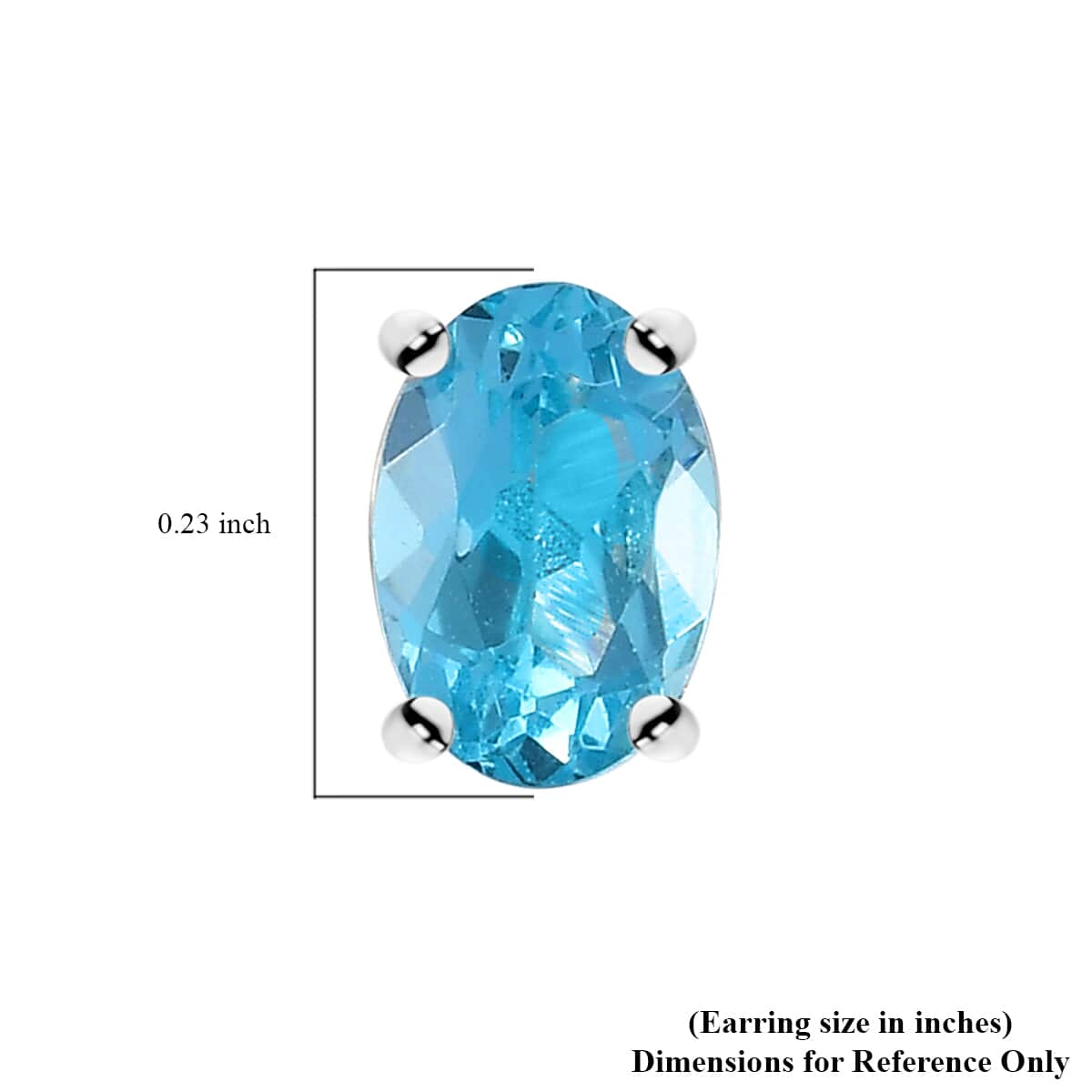 Set of 3 Madagascar Lagoon and Yellow Apatite, Betroka Blue Apatite 2.90 ctw Solitaire Stud Earrings in Rhodium Over Sterling Silver image number 6