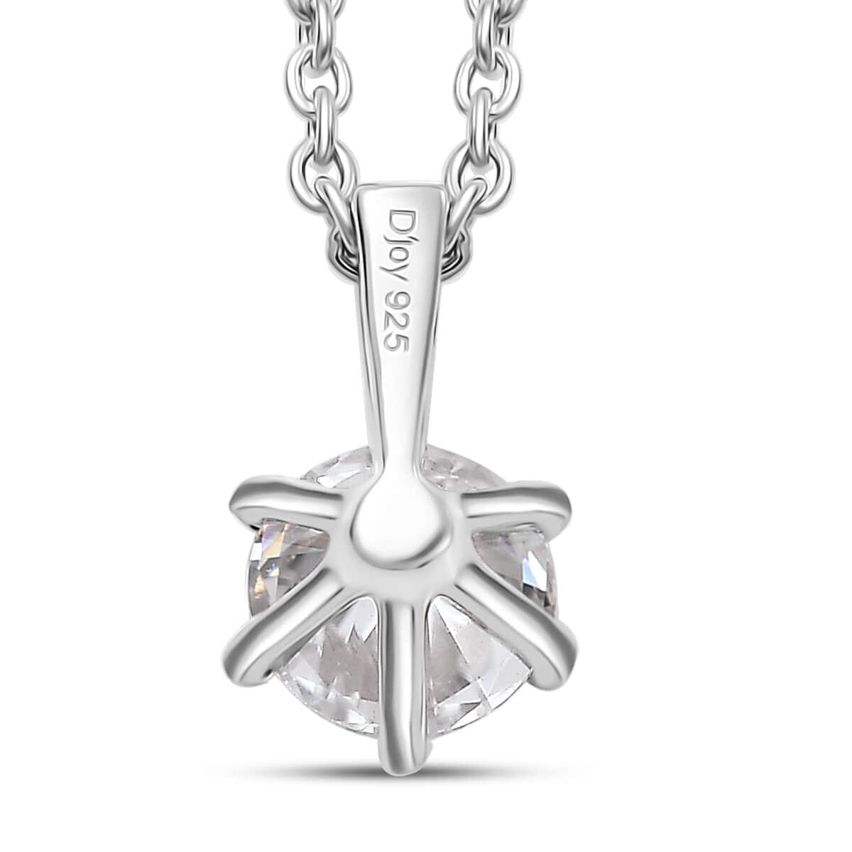 Moissanite 1.10 ctw Pendant Necklace in Rhodium Over Sterling Silver 20 Inches image number 4