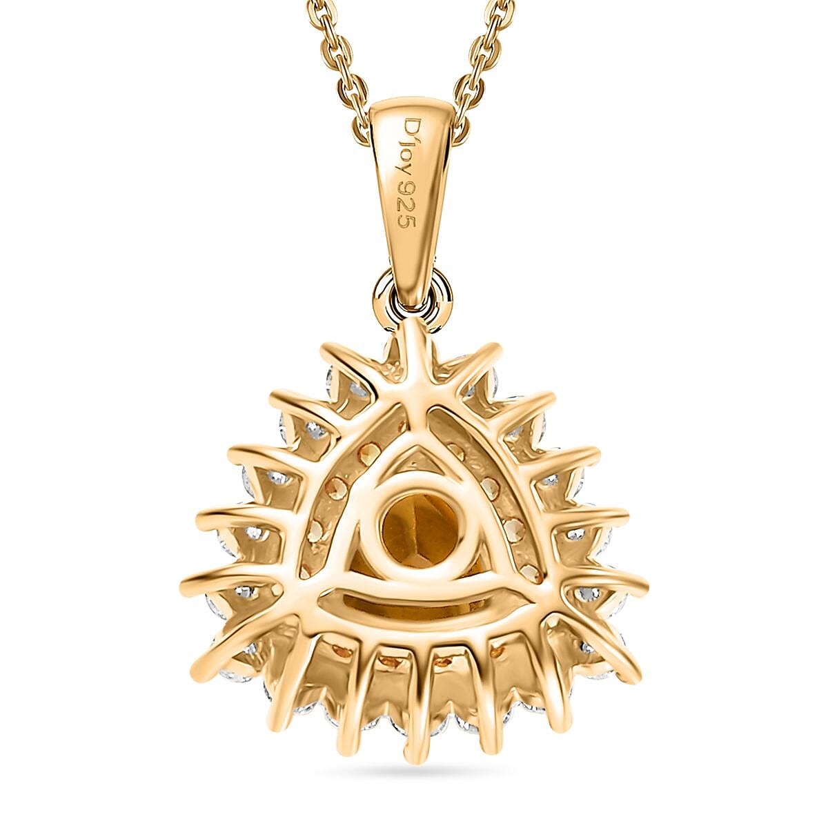 Premium Brazilian Heliodor and Multi Gemstone 1.40 ctw Sunlit Pendant Necklace in 18K Vermeil Yellow Gold Over Sterling Silver 20 Inches