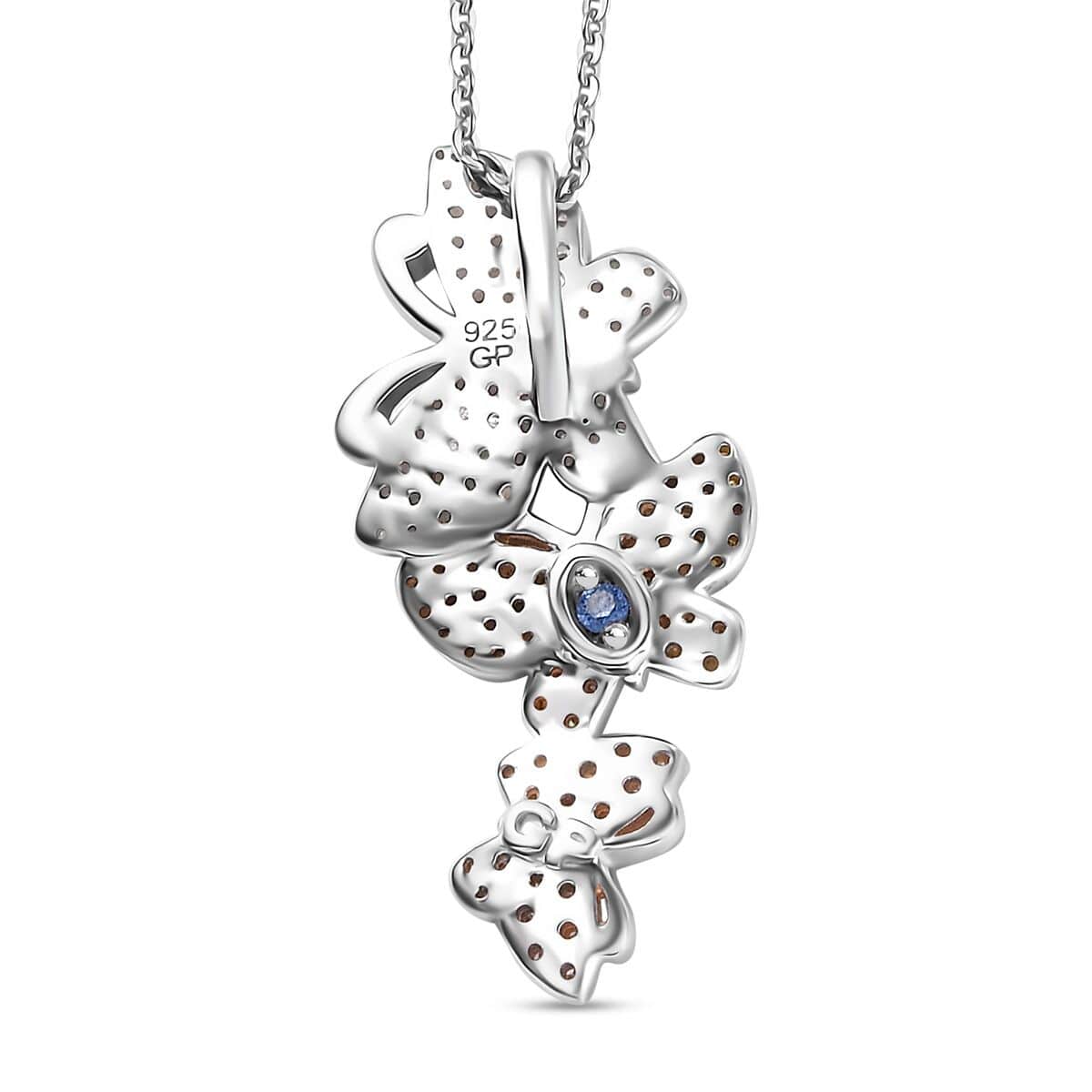 GP Trionfo Collection Multi Diamond 0.50 ctw Pendant Necklace in Rhodium Over Sterling Silver 20 Inches image number 4