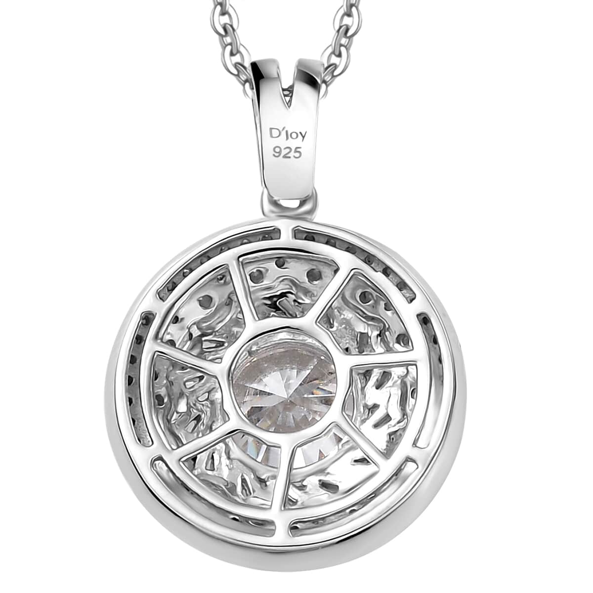 Moissanite 2.50 ctw Pendant Necklace in Rhodium Over Sterling Silver 20 Inches image number 4