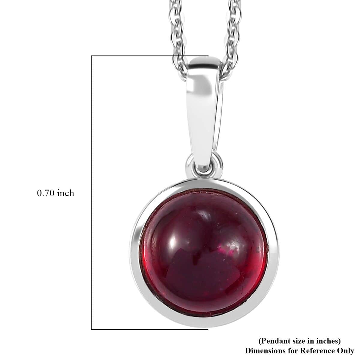 Niassa Ruby (FF) 3.65 ctw Solitaire Pendant Necklace in Rhodium Over Sterling Silver 20 Inches image number 6