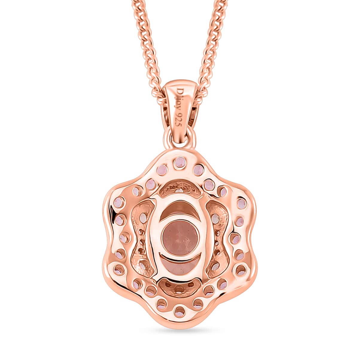 Doorbuster Marropino Morganite and Multi Gemstone 1.75 ctw Tidal Majesty Pendant Necklace 20 Inches in 18K Vermeil Rose Gold Over Sterling Silver image number 3