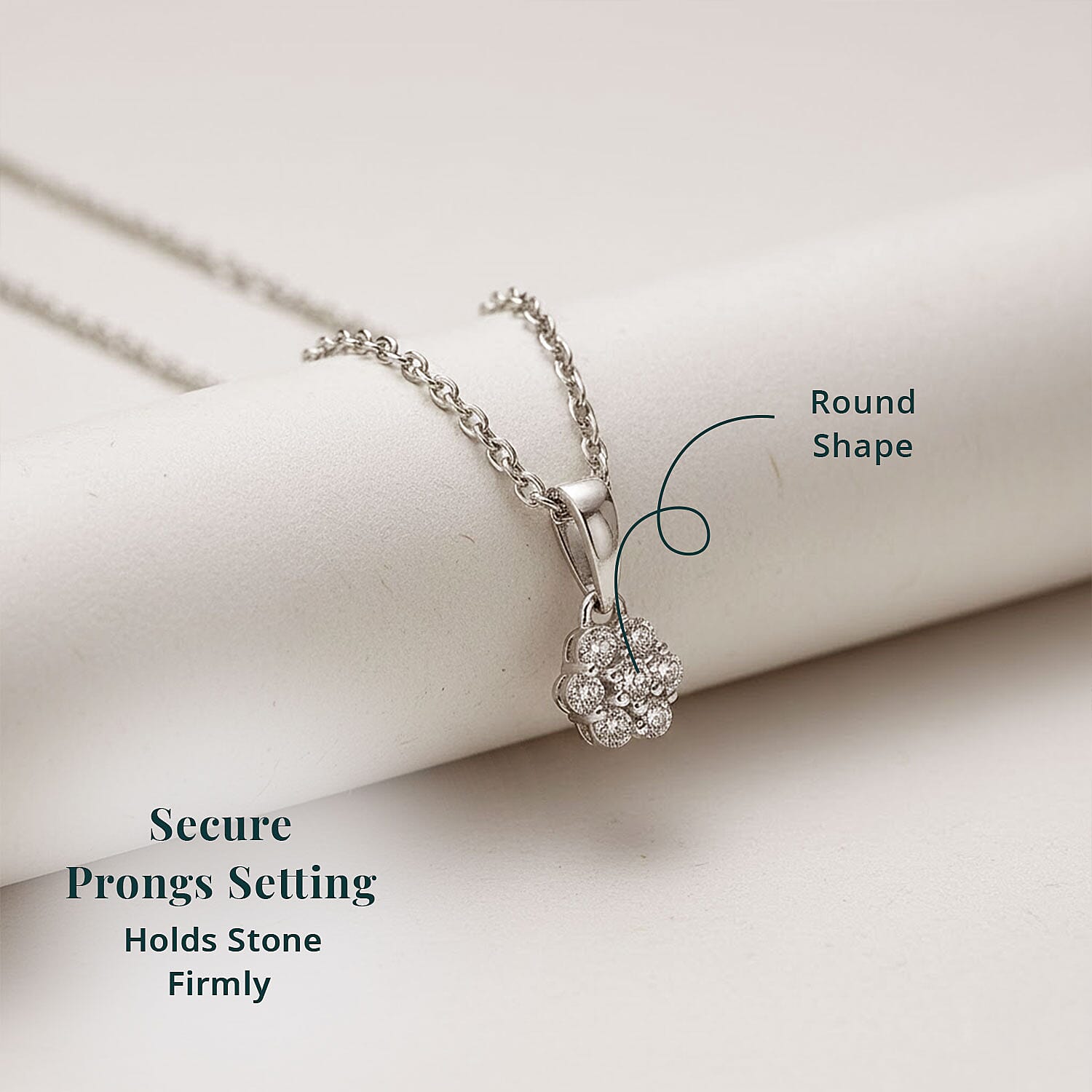 Luxuriant Lab Grown Diamond G SI 0.25 ctw Pendant Necklace in Rhodium Over Sterling Silver 20 Inches