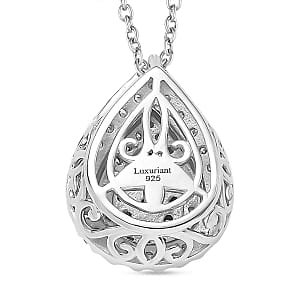 Luxuriant Lab Grown Diamond 1.02 ctw Pendant Necklace in 18K Vermeil Yellow Gold Over Sterling Silver 18 Inches