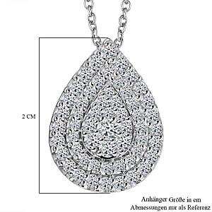 Luxuriant Lab Grown Diamond 1.02 ctw Pendant Necklace in 18K Vermeil Yellow Gold Over Sterling Silver 18 Inches