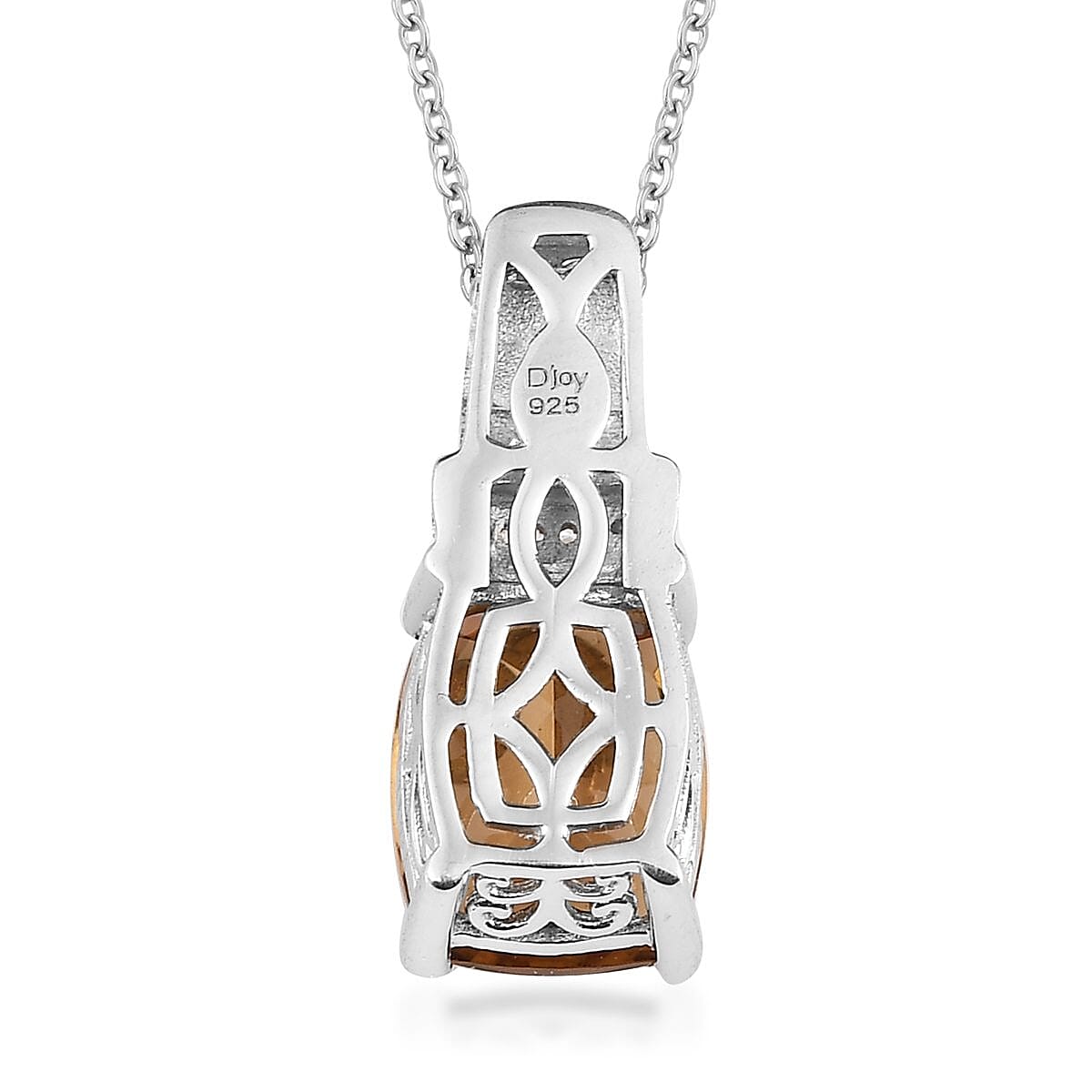 Golden Scapolite Pendant Necklace 20 Inches in Platinum Over Sterling Silver 3.70 ctw image number 3