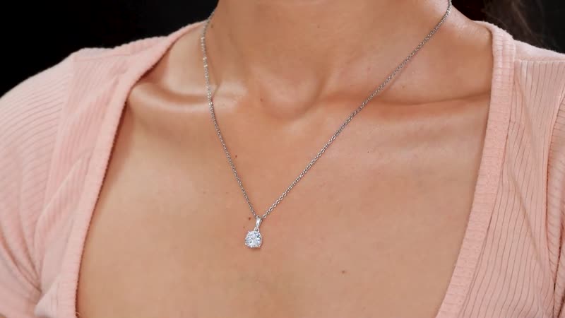 J Francis Embellished with Zirconia by Swarovski 3.50 ctw Pendant in Sterling Silver with Stainless Steel Necklace 20 Inches (Del. in 10-12 Days)