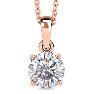 J Francis Embellished with Zirconia by Swarovski 3.50 ctw Pendant in 18K Vermeil RG Over Sterling Silver with ION Plated RG Stainless Steel Necklace 20 Inches