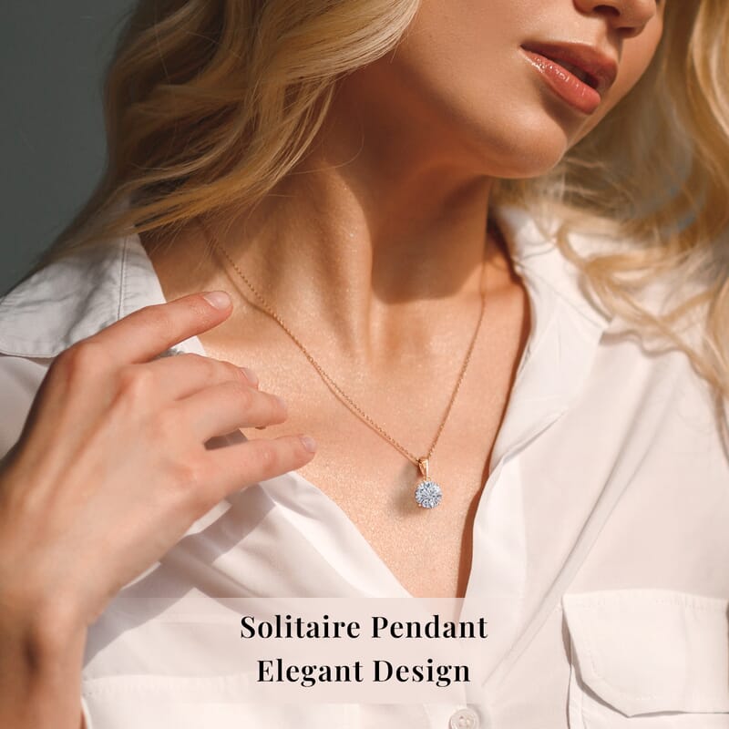 J Francis Embellished with Zirconia by Swarovski 3.50 ctw Pendant in 18K Vermeil RG Over Sterling Silver with ION Plated RG Stainless Steel Necklace 20 Inches