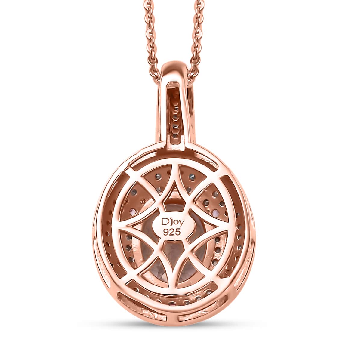 Pink Morganite and Multi Gemstone 3.00 ctw Pendant Necklace in 18K Vermeil Rose Gold Over Sterling Silver 20 Inches image number 4