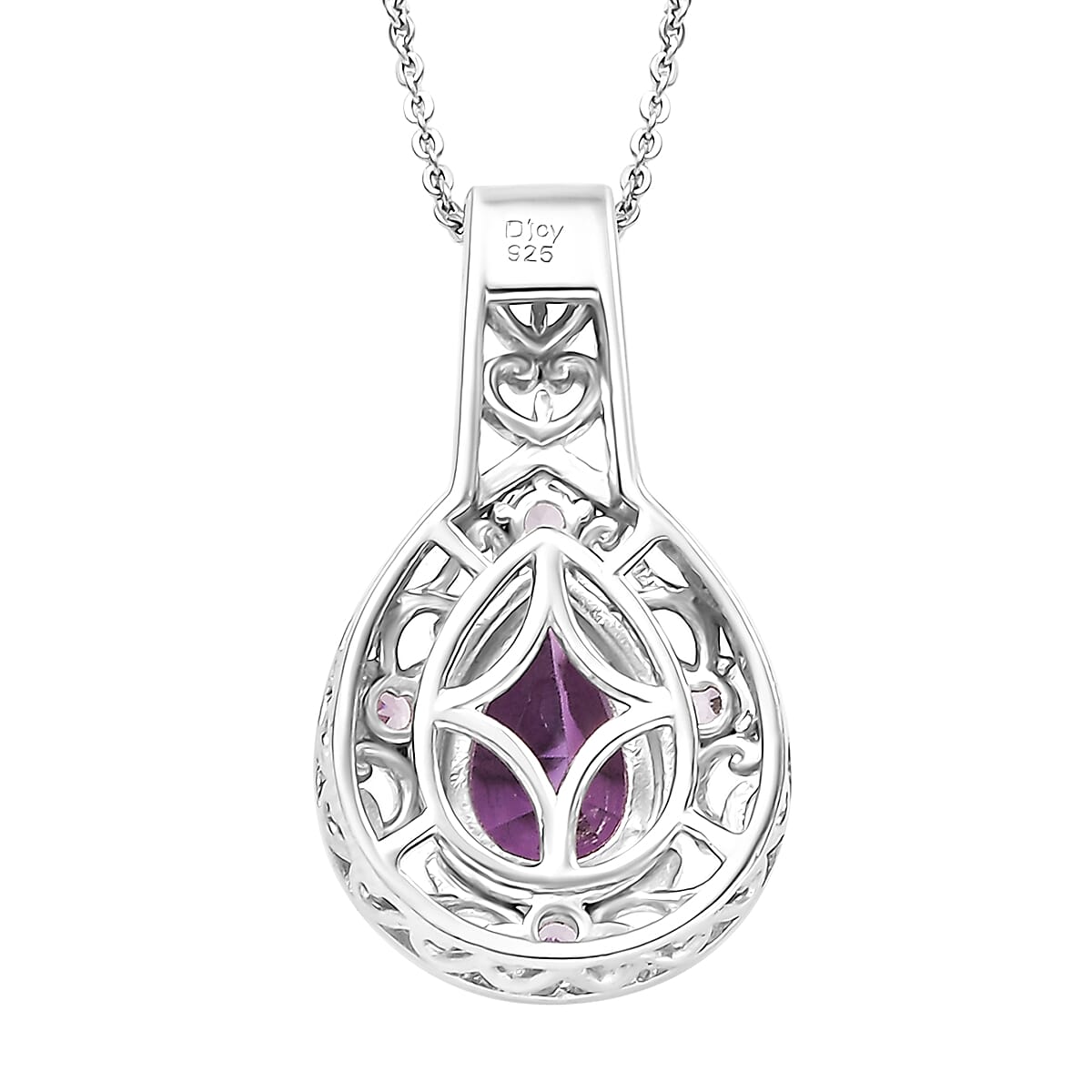Patroke Kunzite and Narsipatnam Pink Spinel 3.85 ctw Blush Radiance Pendant Necklace in Vermeil RG and Rhodium Over Sterling Silver 20 Inches