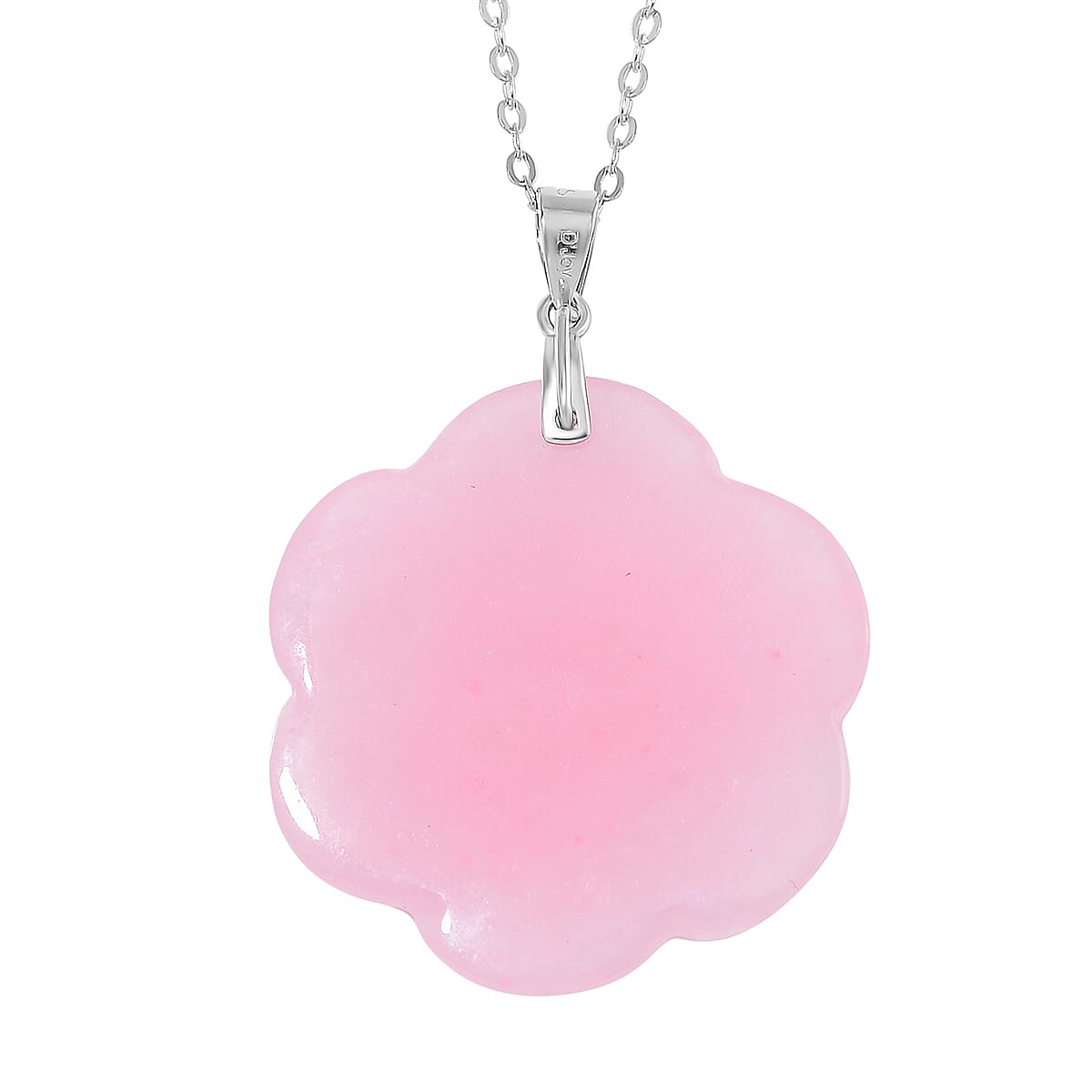 Buy Pink Jade (D) 40.00 ctw Carved Rose Floral Pendant