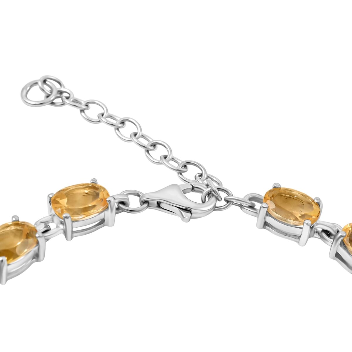 Brazilian Citrine and White Topaz 16.50 ctw Bracelet (7.0-8.50In), Ring (Size 8.0), Stud Earrings, Pendant without Chain in Rhodium Over Sterling Silver image number 7