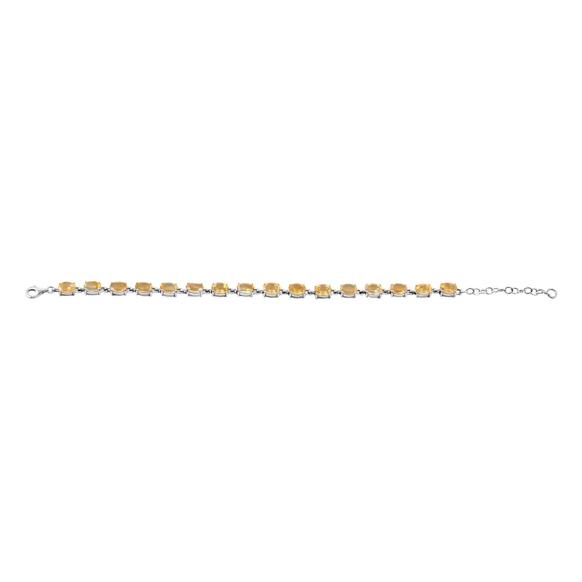 Brazilian Citrine and White Topaz 16.50 ctw Bracelet (7.0-8.50In), Ring (Size 8.0), Stud Earrings, Pendant without Chain in Rhodium Over Sterling Silver image number 8