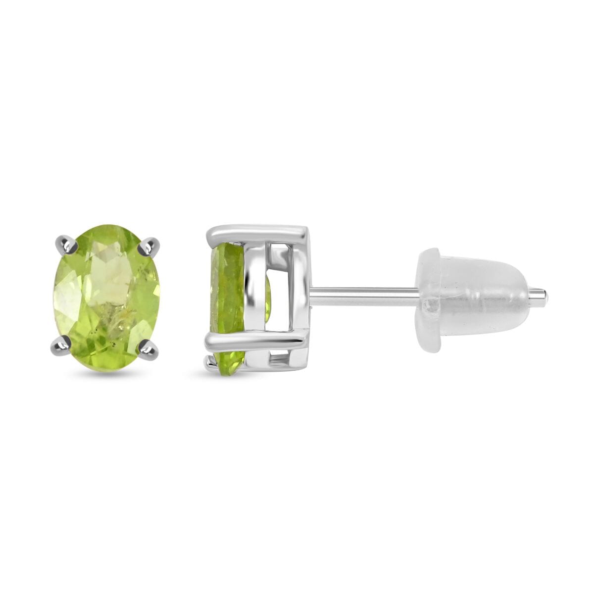 Peridot and White Topaz 16.50 ctw Bracelet (7.0-8.50In), Ring (Size 8.0), Stud Earrings and Pendant without Chain in Rhodium Over Sterling Silver image number 5
