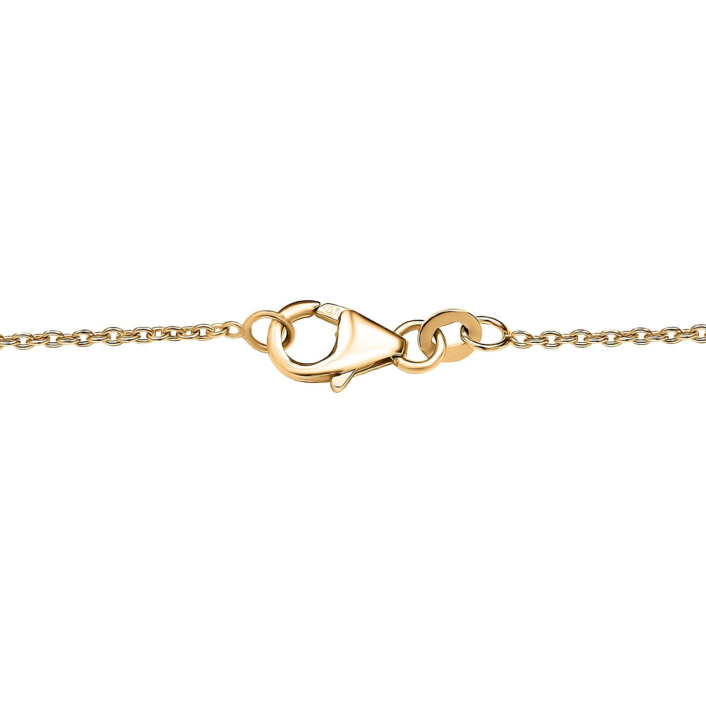 Polki Diamond 0.50 ctw Initial A Pendant Necklace 20 Inches in 18K Yellow Gold Over Sterling Silver