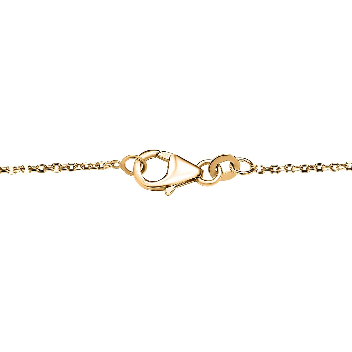 Polki Diamond 0.50 ctw Initial Y Pendant Necklace 20 Inches in 18K Yellow Gold Over Sterling Silver  image number 5