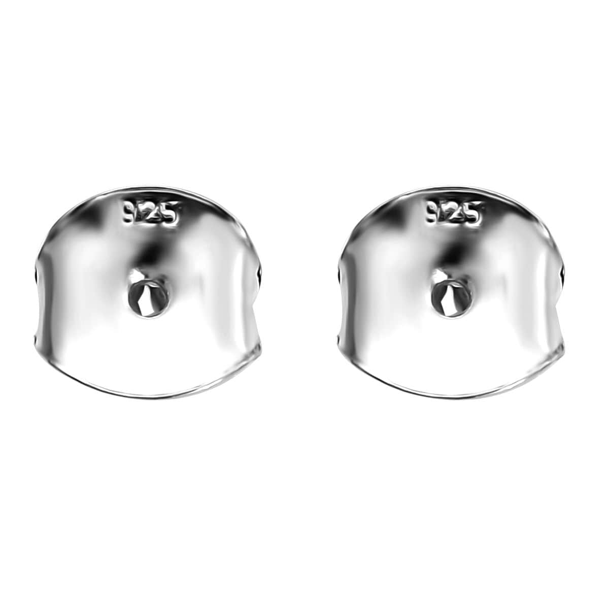 Set of 4 Push Back in Platinum Over Sterling Silver 1.05 Grams image number 0