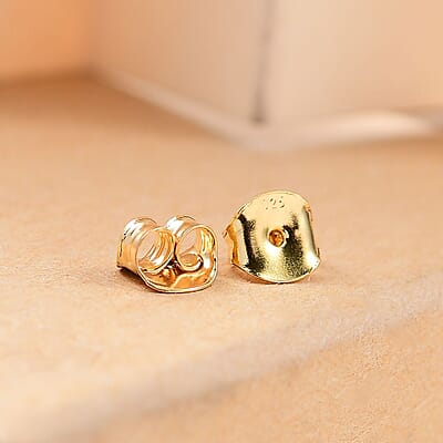 Set of 2 Push Back in 18K Yellow Gold Over Sterling Silver 0.50 Grams