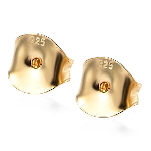 Set of 2 Push Back in 18K Yellow Gold Over Sterling Silver 0.50 Grams