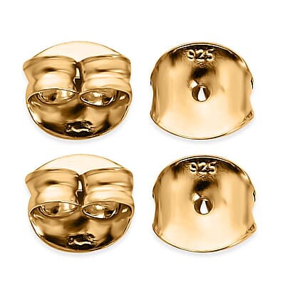 Set of 2 Push Back in 18K Yellow Gold Over Sterling Silver 0.50 Grams