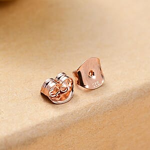 Set of 2 Push Back in 18K Rose Gold Over Sterling Silver 0.50 Grams