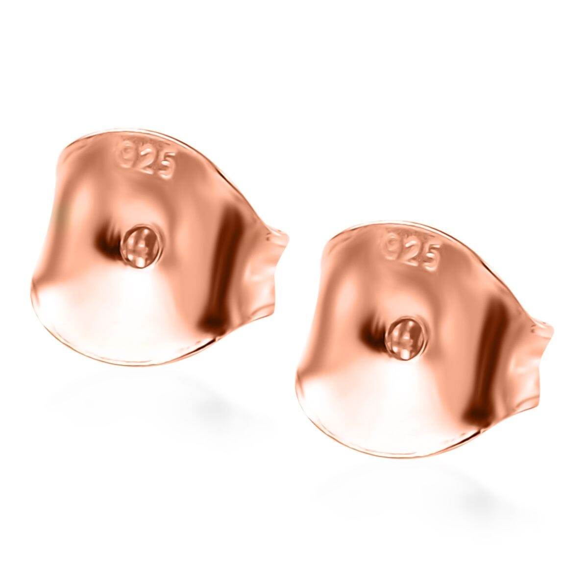 Set of 2 Push Back in 18K Rose Gold Over Sterling Silver 0.50 Grams image number 2