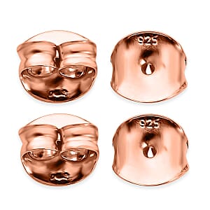 Set of 2 Push Back in 18K Rose Gold Over Sterling Silver 0.50 Grams