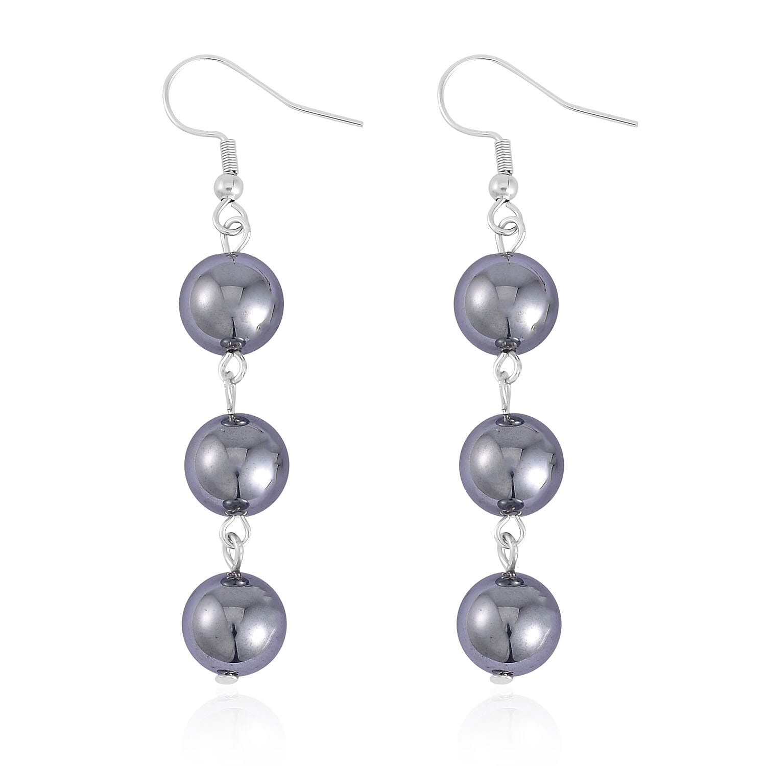 Terahertz 130.00 ctw Set Earrings and Bracelet (7-7.5In) in Stainless Steel