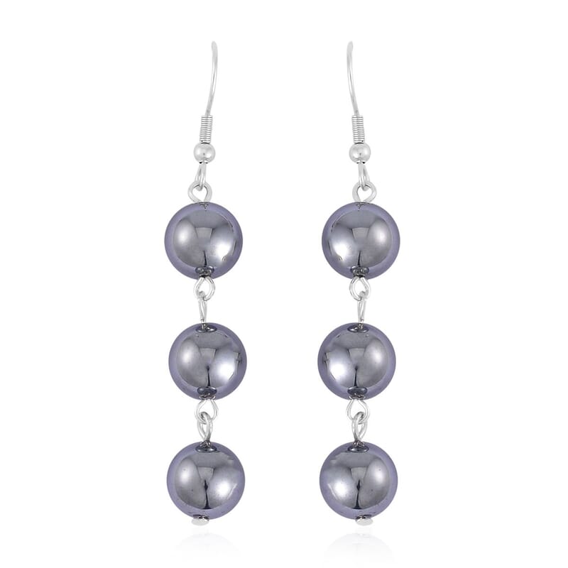 Terahertz 130.00 ctw Set Earrings and Bracelet (7-7.5In) in Stainless Steel