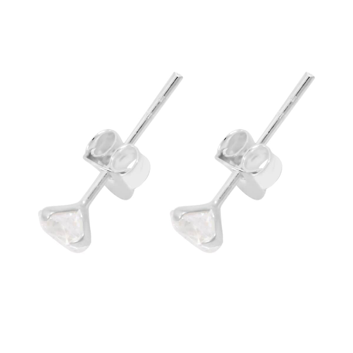 Set of 3, Simulated Diamond 4.80 ctw Stud Earrings in Sterling Silver image number 7