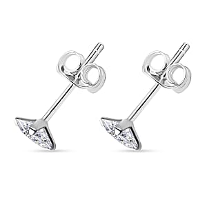 Set of 3 Simulated White Diamond 7.30 ctw Stud Earrings in Sterling Silver