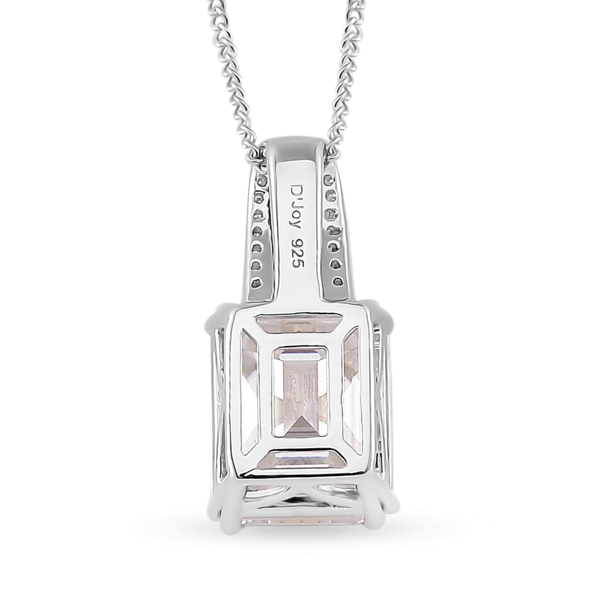 Doorbuster Moissanite and Yellow Sapphire 5.00 ctw Royal Majesty Pendant Necklace in Rhodium Over Sterling Silver 20 Inches image number 3