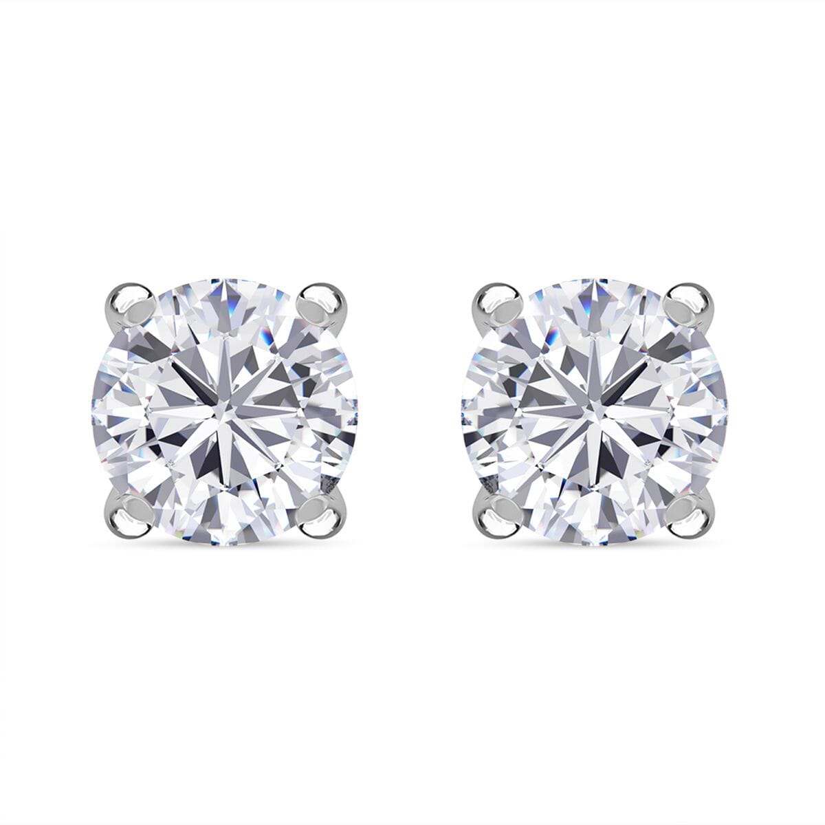 Set of 3 Moissanite 2.75 ctw Swirl Wave Bangle Bracelet (7.25In), Ring (Size 6.0) and Solitaire Stud Earrings in Rhodium Over Sterling Silver image number 7