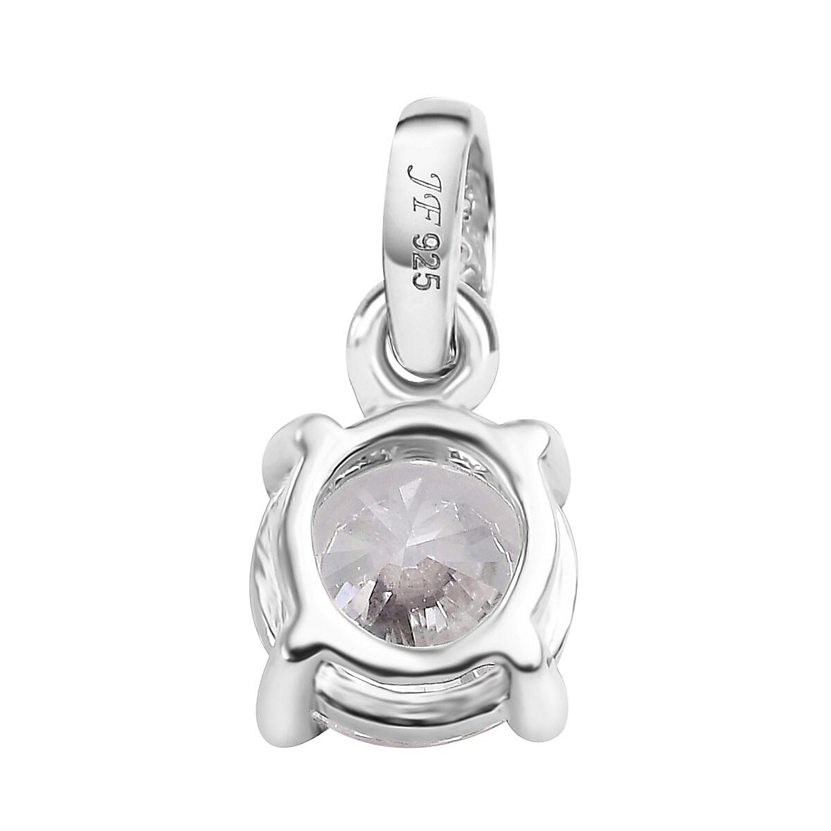 J Francis Embellished with Zirconia by Swarovski 3.10 ctw Eternal Sparkle Ring (Size 5) and Pendant without Chain in Rhodium Over Sterling Silver