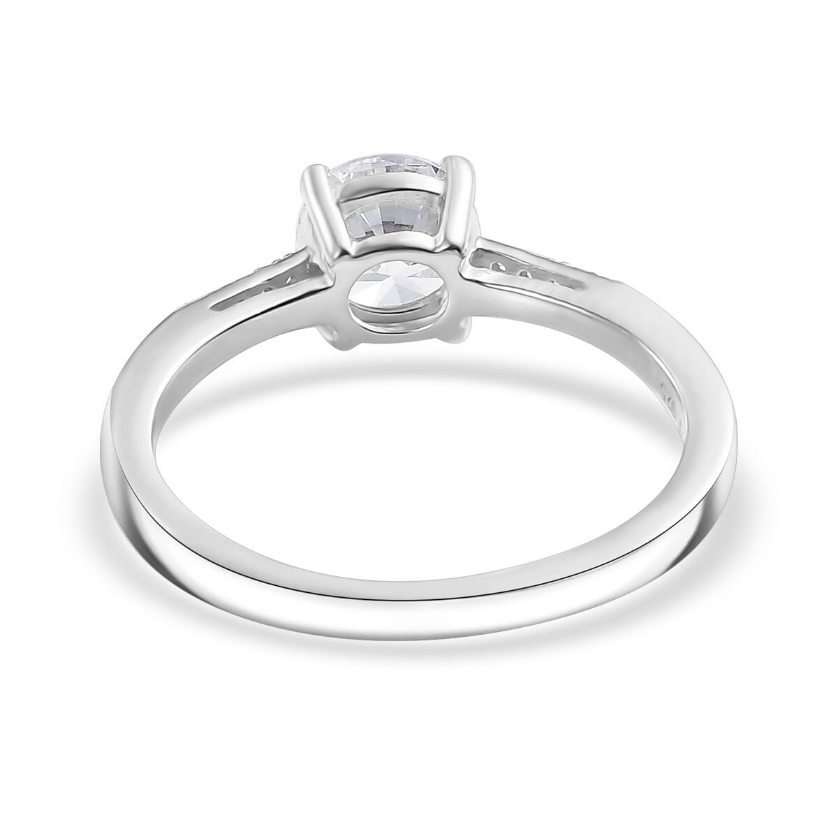J Francis Embellished with Zirconia by Swarovski 3.10 ctw Eternal Sparkle Ring (Size 6) and Pendant without Chain in Rhodium Over Sterling Silver image number 5