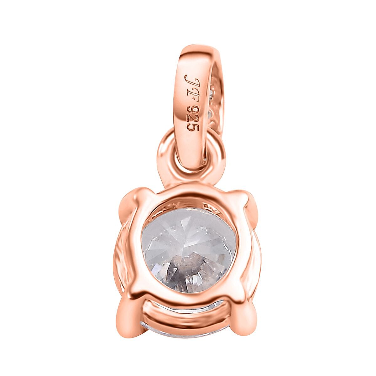 J Francis Embellished with Zirconia by Swarovski 3.10 ctw Eternal Sparkle Ring Size 9.0 and Pendant without Chain in 18K Vermeil Rose Gold Over Sterling Silver image number 8