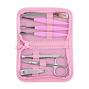 Manicure Set with Zipper Pouch and Pedicure Spa System Set with Spin Brush