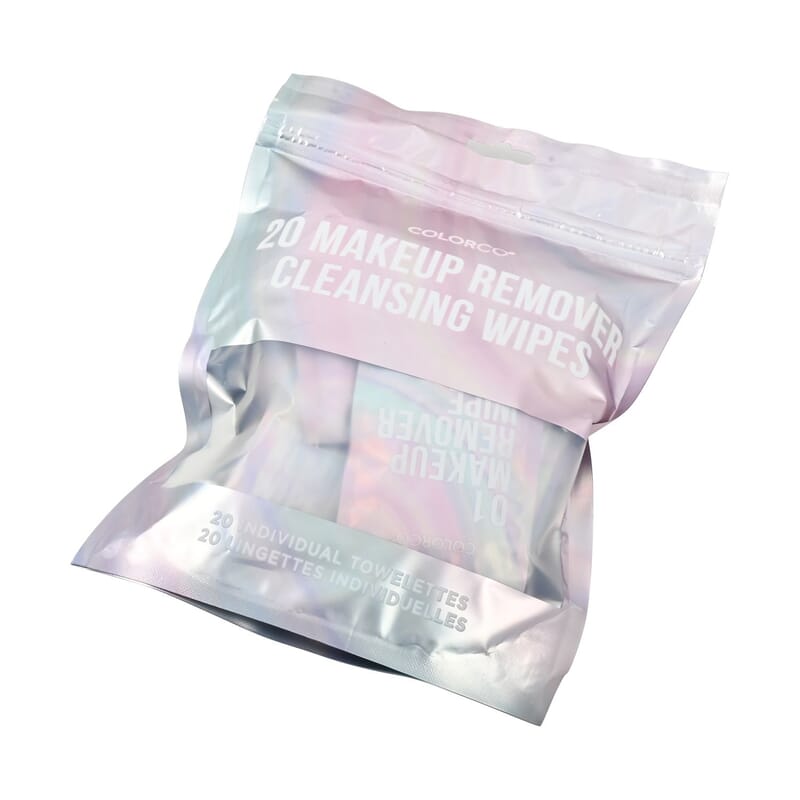 Colour Spell Makeup Remover Wipes -2pcs and Colorco 20 Pack Holographic Individually Wrapped Travel Makeup Wipes