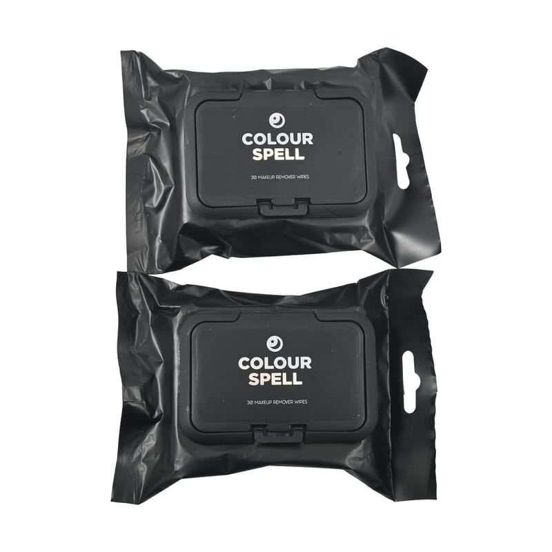 Colour Spell Makeup Remover Wipes -2pcs and Colorco 20 Pack Holographic Individually Wrapped Travel Makeup Wipes