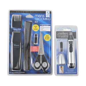 Nose & Ear Portable Hair Trimmer and Men's Grooming & Trimming Kit