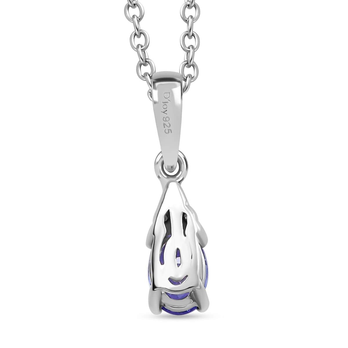 Tanzanite and Moissanite 1.00 ctw Ring (Size 5.0) and Pendant in Rhodium Over Sterling Silver with Stainless Steel Necklace 20 Inches image number 8